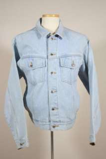 Vintage Saugatuck Light Blue Cotton Jean Jacket/Coat L  