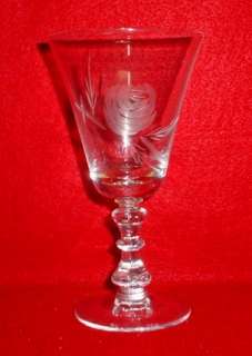 FOSTORIA Crystal ROSE pattern # 6036 Water Goblet  