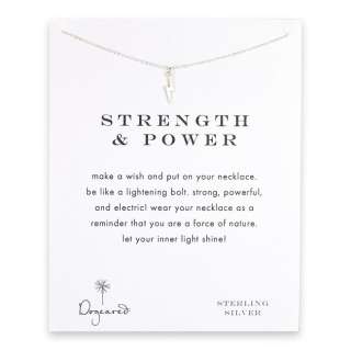 Dogeared Sterling Strength & Power Reminder Necklace  