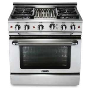  Capital GSCR366 N 36 Pro Style Gas Range with 6 Power Flo 