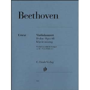  G. Henle Verlag Violin Concerto In D Major Op. 61 Piano 