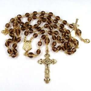  Smoky Topaz 8mm crystal rosary Jewelry