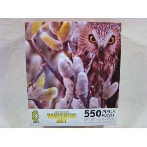   Vanishing Act 550 Piece Jigsaw Puzzle Saw Whet Owl Toys & Games