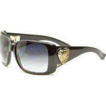 GUCCI Sunglasses Gucci 3058 Sunglasses Black D28jj gold heart  