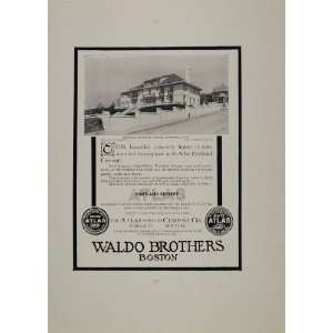 1911 Ad Waldo Brothers Daniel Simonds Concrete House MA   Original 