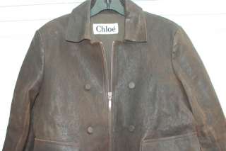 TOUGH Chloe Lama Skin Leather Flight Bomber Jacket Coat Motorcycle 38 