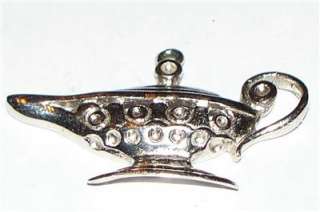 Large Genie Magic Lamp Sterling Silver Charm Fab  