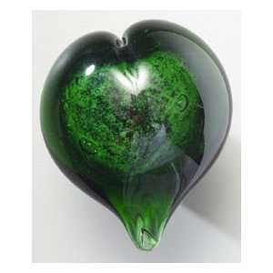   Pet Memorial Green Boundless Heart, 100% Recycled Glass