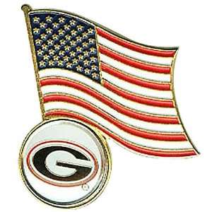  Georgia Bulldogs Flag Pin