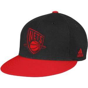  adidas New Jersey Nets Black Red Vibe Snapback Adjustable 