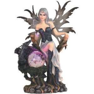   with Black Dragon in Dead Forest LED Fantasy Statue: Home & Kitchen