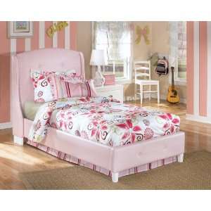  Alyn Pink Youth Twin Upholstered Bed: Home & Kitchen