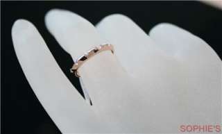 Genuine 5 Stone Diamond Wedding Anniversary Stack Band Ring Solid 18K 