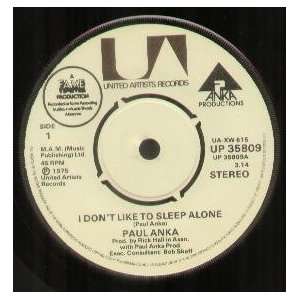   ALONE 7 INCH (7 VINYL 45) UK UNITED ARTISTS 1975 PAUL ANKA Music