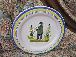 French Faience Rouen Plate  