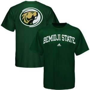  NCAA adidas Bemidji State Beavers Green Relentless T shirt 