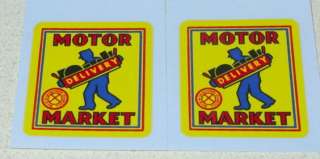 Marx Motor Market Delivery Truck Decal Set MX 023  