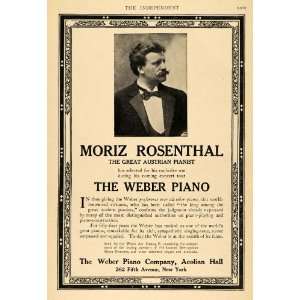   Moriz Rosenthal Austrian Pianist   Original Print Ad