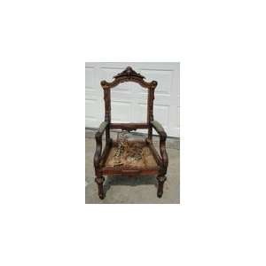  Antique Carved Mahogany Arm Chair: Everything Else
