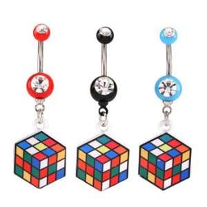  Rubiks Cube Navel Ring Jewelry