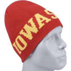  Nike Iowa State Cyclones Red Big Logo Knit Beanie Cap 