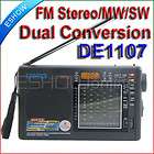DEGEN DE1107 FM Stereo MW SW Dual Conversion Radio World Band Receiver 