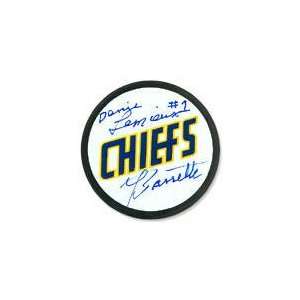  Yvon Barrette Autographed Hockey Puck: Sports & Outdoors