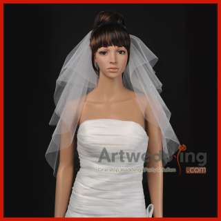 1T White/Ivory Embroidery Wedding Bridal Veil With Pearl 67 (TS110031 