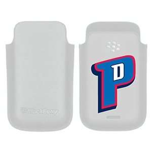 Detroit Pistons P on BlackBerry Leather Pocket Case 