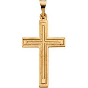   Cross Pendant In 14K Yellow Gold   0.8 Grams GEMaffair Jewelry