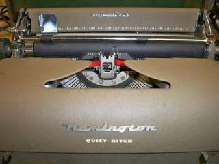 1950 Remington Quiet Riter Miracle Tab Typewriter +Case  