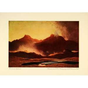 1924 Scottish Highlands Landscape D. Y. Cameron Print   Original Color 