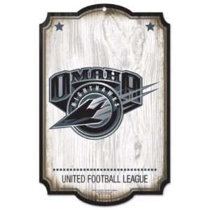  Ufl Omaha Nighthawks Official Logo 11x17 Wood Sign 