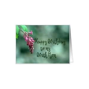  Birth Mom, Happy Birthday, Pink Flower Card Health 
