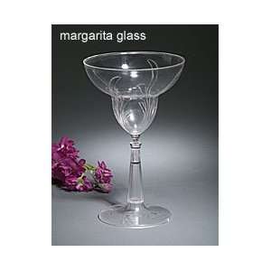   Elegance Margarita Glasses Clear Plastic   8 Count