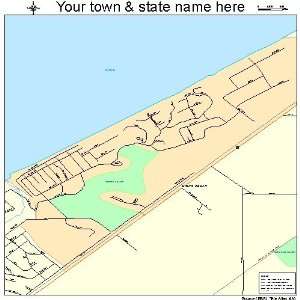  Street & Road Map of Grand Beach, Michigan MI   Printed 