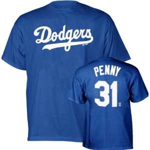  Brad Penny Blue Majestic Player Name and Number Los 
