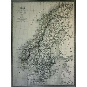  VA Malte Brun Map of Sweden and Norway (1861) Office 