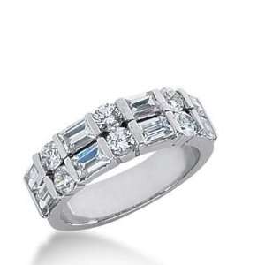 14k Gold Diamond Anniversary Wedding Ring 6 Round Brilliant, 8 