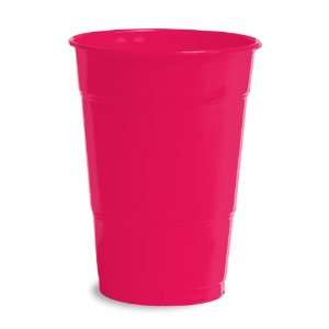  Magenta Plastic Beverage Cups   16 oz Health & Personal 