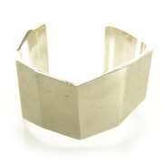 TIFFANY & CO Brushed Sterling Silver Frank Gehry Wide Torque Cuff