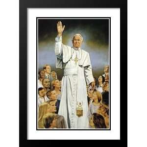   Matted 25x29 Blessing To All People   Pope John Paul
