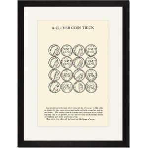   /Matted Print 17x23, A Clever Coin Trick   16 Pennies