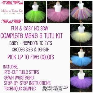  Make a Baby Tutu Kit (No Sew) Choose Your Colors (up to 5 