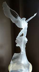 Misha Frid Swan Lake Crystal Acrylic sculpture  