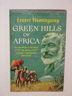 Hemingway GREEN HILLS OF AFRICA Perma #M 3056 2nd 1956  