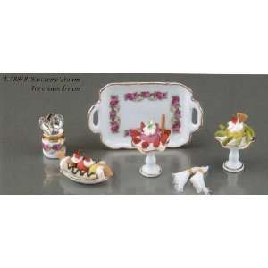  Reutter Porcelain Miniature Ice Cream Dream Set: Toys 