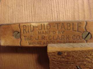   Co. Rid Jid Table Wood Ironing Board Minneapolis Minnesota Iron  