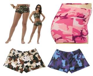 Womens Military Camouflage Army Hot Camo Mini Shorts  