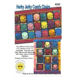  Herky Jerky Comfy Chairs Quilt Pattern Arts, Crafts 